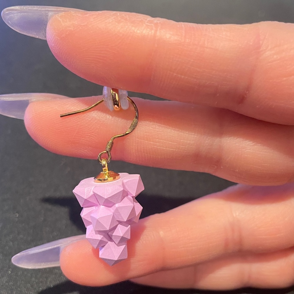 Candy color grapes earrings  Long & Short
18K Gold Plated - Picture 3 of 7